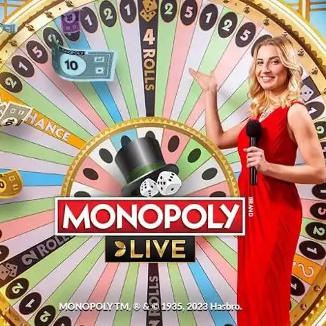 Monopoly Live slot logo by Evolution at Bwin Casino