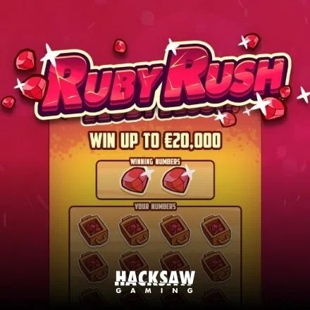 Ruby Rush logo – Lottery by Hacksaw Gaming at Bwin Casino